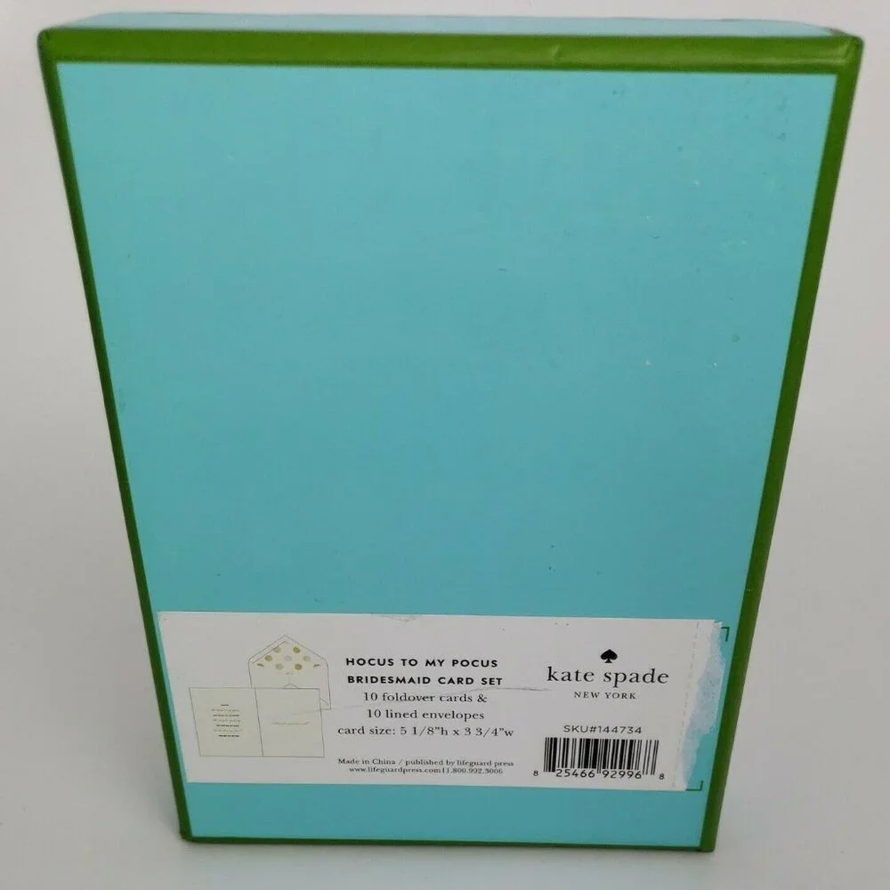 Kate Spade Notecard Set Bridesmaid Request New York Bridal 10 Cards Envelopes